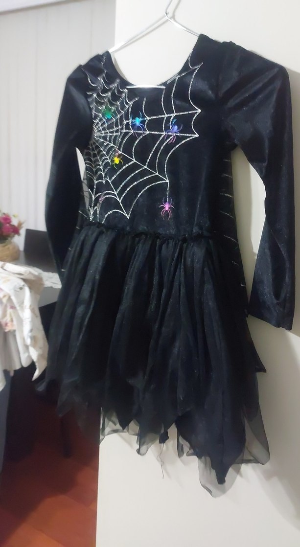 Kız Çocuk Siyah Gotik Dantelli Elbise - Görsel 3