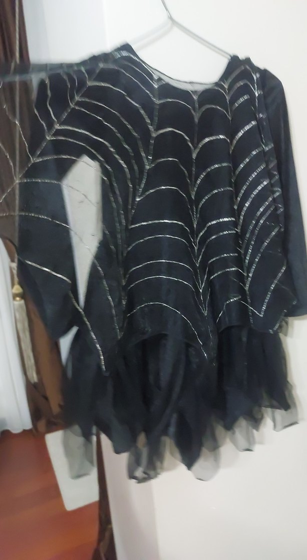 Kız Çocuk Siyah Gotik Dantelli Elbise - Görsel 4