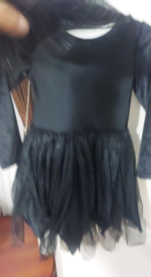 Kız Çocuk Siyah Gotik Dantelli Elbise - Görsel 5