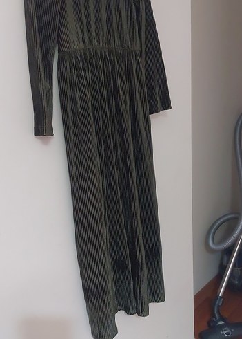 Kadın Siyah Pilili Uzun Kollu Elbise - Görsel 5