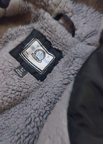 Düğmeli Erkek cocuk Gri Midi Mont - Görsel 6