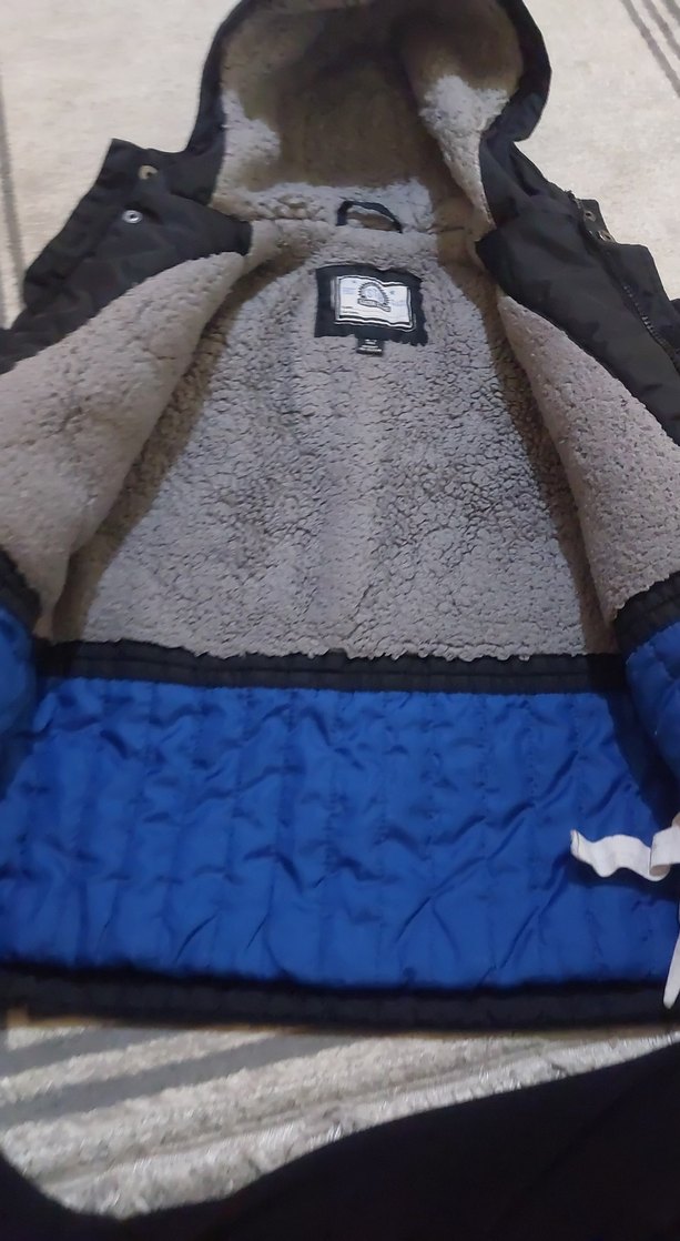 Düğmeli Erkek cocuk Gri Midi Mont - Görsel 5