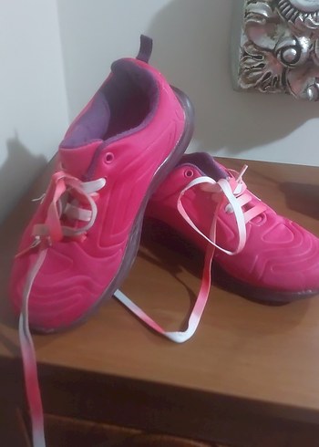 Pembe Elastik Bağcıklı Kadın Spor Ayakkabı - Görsel 4