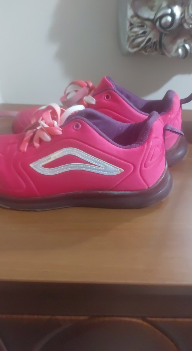 Pembe Elastik Bağcıklı Kadın Spor Ayakkabı - Görsel 5