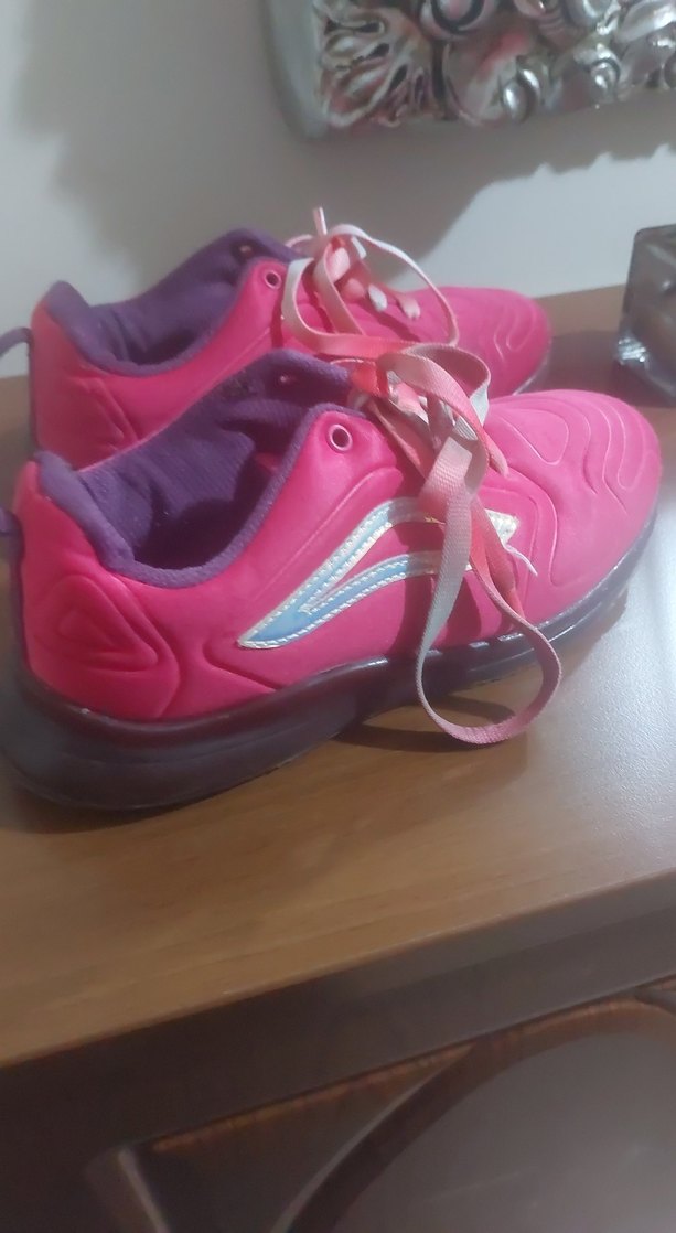 Pembe Elastik Bağcıklı Kadın Spor Ayakkabı - Görsel 2