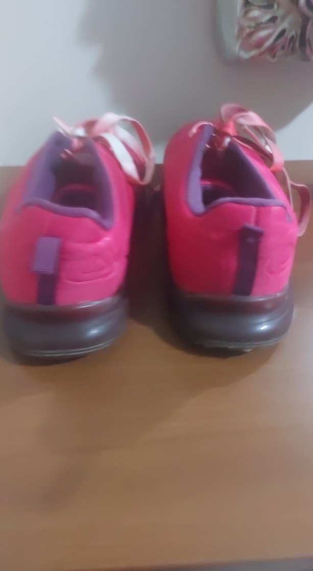 Pembe Elastik Bağcıklı Kadın Spor Ayakkabı - Görsel 3