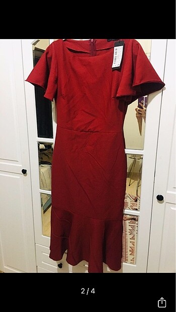Trendyol & Milla Kırmızı midi boy elbise