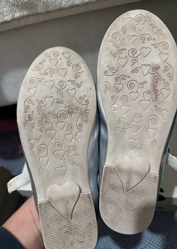 Tokalı Gri Metalik Kız Babet Ayakkabı - Görsel 3