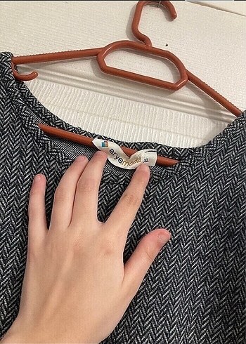 xl Beden Gri Triko Uzun Kollu Midi Elbise