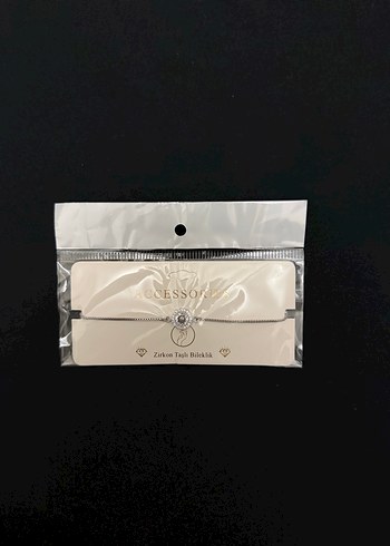 Accessorize Beyaz Parlak Zirkon Taşlı Minimalist Bileklik
