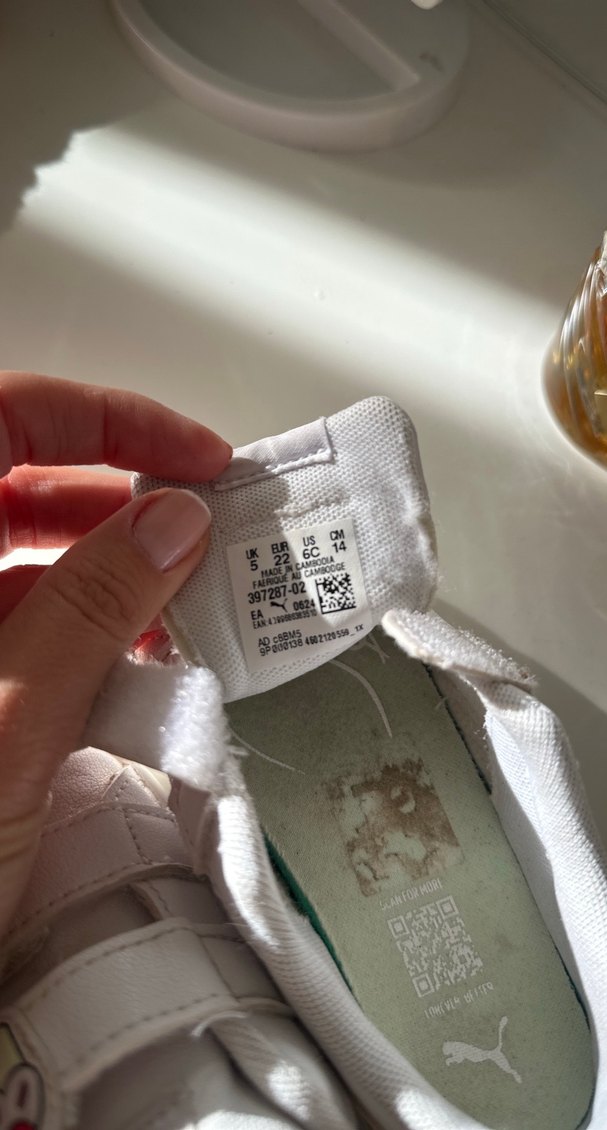 Puma 22 numara beyaz spor ayakkabı - Görsel 3