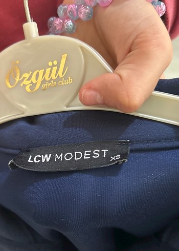 Düğmeli Yaka Detaylı Mavi Hamile Gömleği - Görsel 4