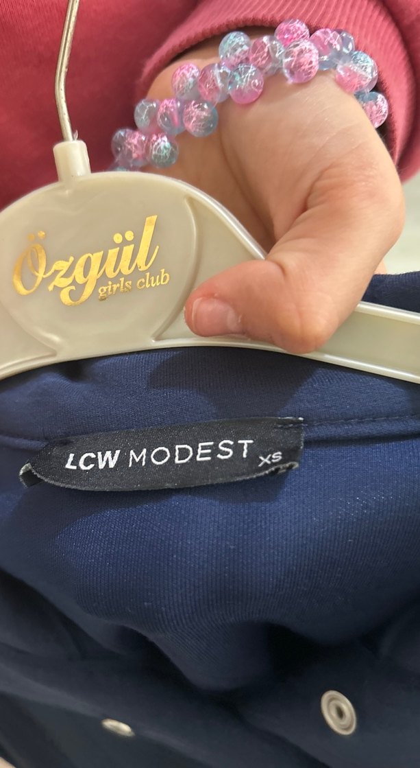 Düğmeli Yaka Detaylı Mavi Hamile Gömleği - Görsel 4