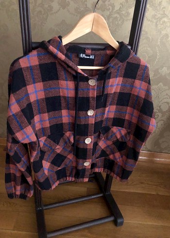 Kapüşonlu Oduncu Gömleği Kadın - Görsel 7