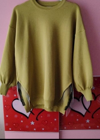 LC Waikiki Sarı Oversize Midi Tunik