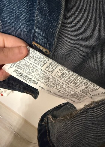 Kadın Lacivert Denim Ceket Düğmeli - Görsel 3