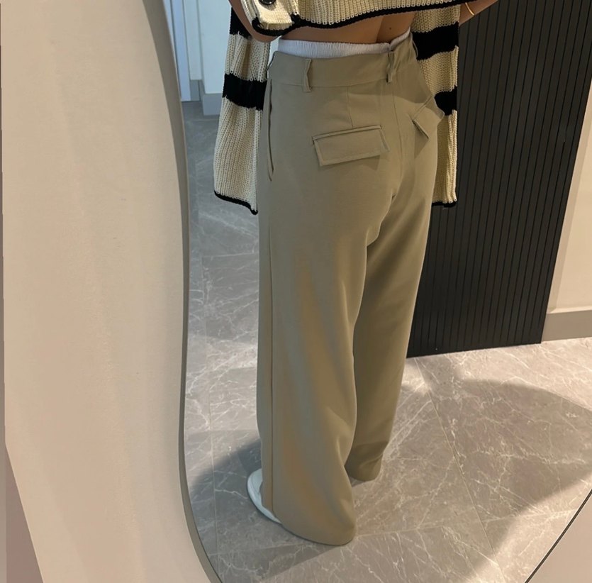 Vizon Kadın Midi Kumaş Pantolon - Görsel 5