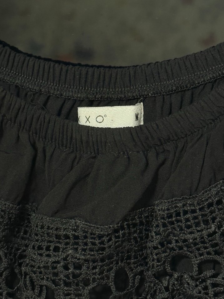 Siyah Straplez  Midi Elbise - Görsel 3