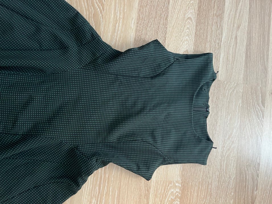 Kolsuz haki yeşili Kadın Elbise - Görsel 3