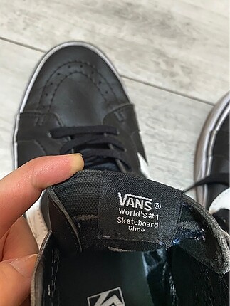 42 Beden orijinal vans siyah sneakars spor ayakkabı