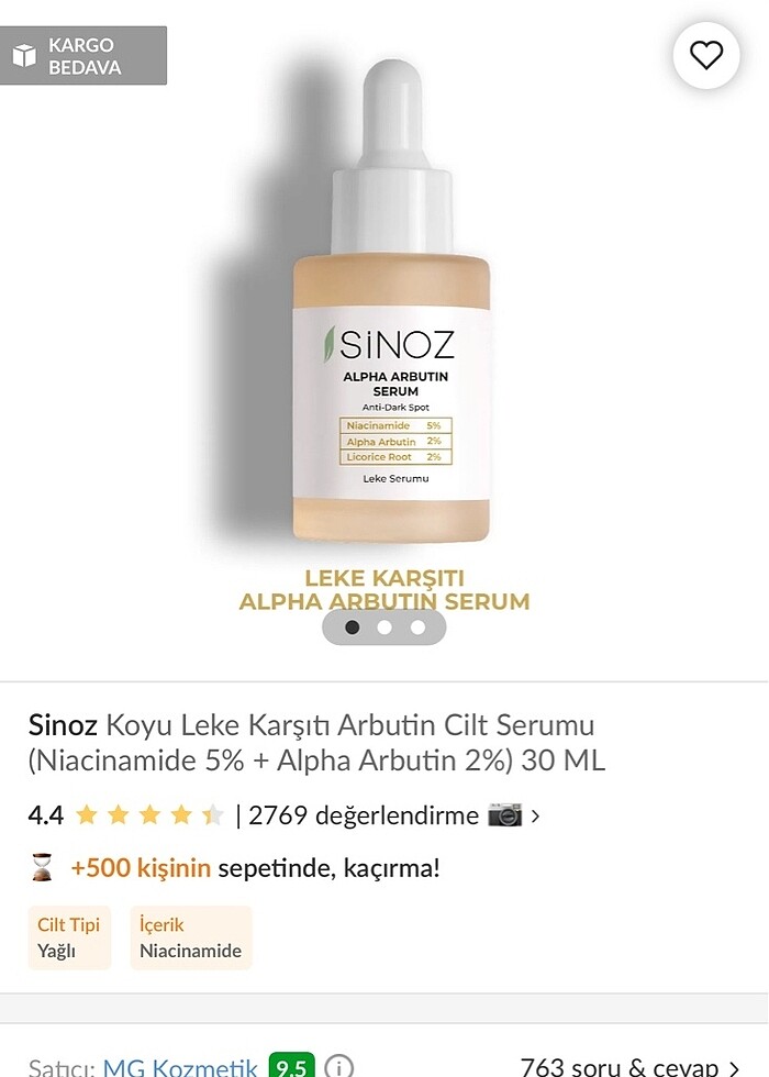 Sinoz leke serumu - Görsel 2