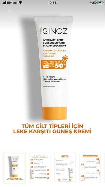 Sinoz Güneş Koruyucu
