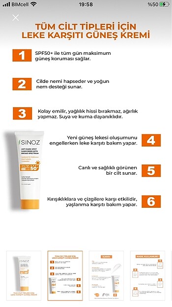 Sinoz Güneş Koruyucu - Görsel 2