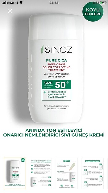 Ton eşitleyici güneş kremi