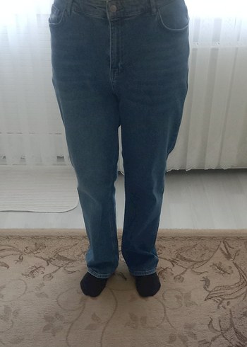 Diğer Düğmeli mavii Midi Kot Pantolon