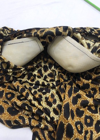 Leopar Desenli mayo ve şortu büyük beden - Görsel 4