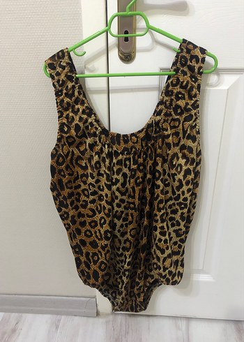 Leopar Desenli mayo ve şortu büyük beden - Görsel 2
