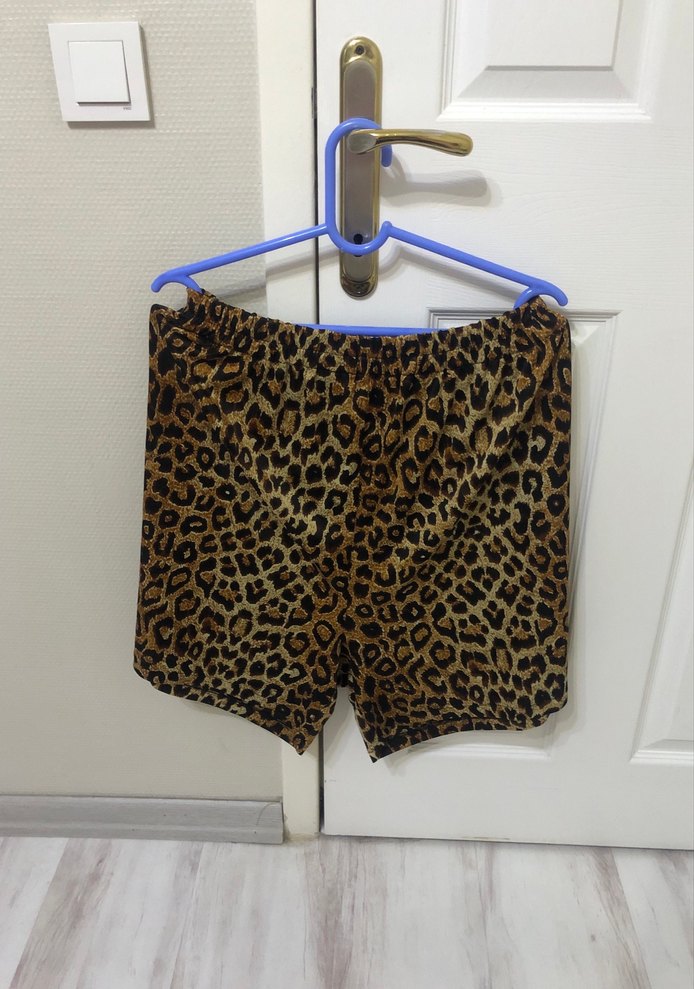 Leopar Desenli mayo ve şortu büyük beden - Görsel 3