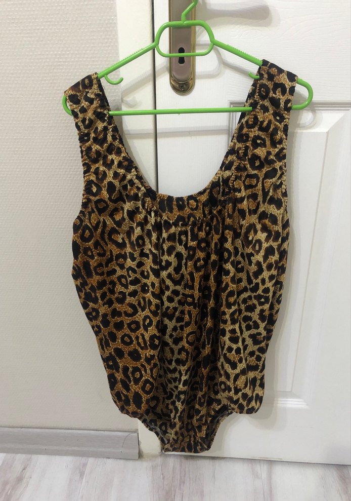 Leopar Desenli mayo ve şortu büyük beden - Görsel 2