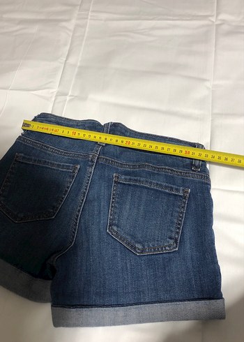 Kadın Koyu Mavi Mini Denim Şort - Görsel 5