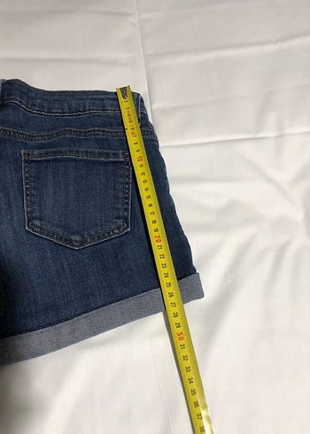Kadın Koyu Mavi Mini Denim Şort - Görsel 4