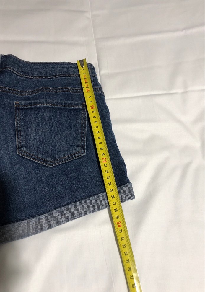 Kadın Koyu Mavi Mini Denim Şort - Görsel 4