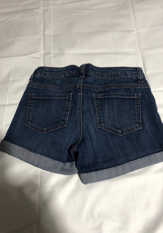 Kadın Koyu Mavi Mini Denim Şort - Görsel 3