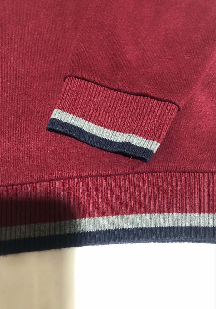Bordo V Yaka Erkek Triko Kazak - Görsel 3