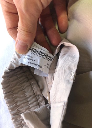 Bej Keten Erkek Pantolon Midi Boy Rahat Kesim - Görsel 5