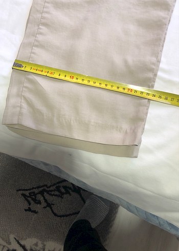 Bej Keten Erkek Pantolon Midi Boy Rahat Kesim - Görsel 10