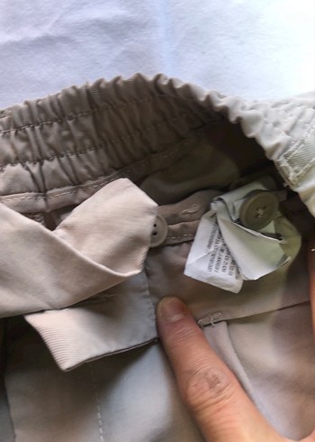 Bej Keten Erkek Pantolon Midi Boy Rahat Kesim - Görsel 6