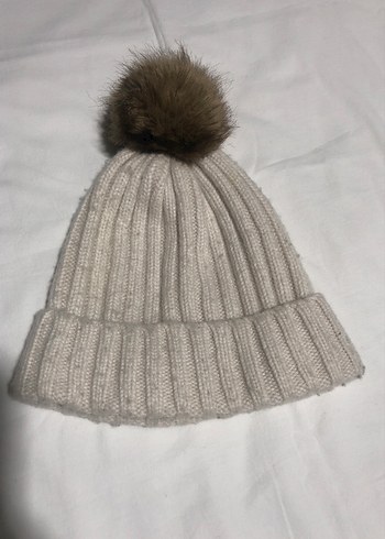 Kürk Detaylı Bej Kadın Bere - Görsel 6