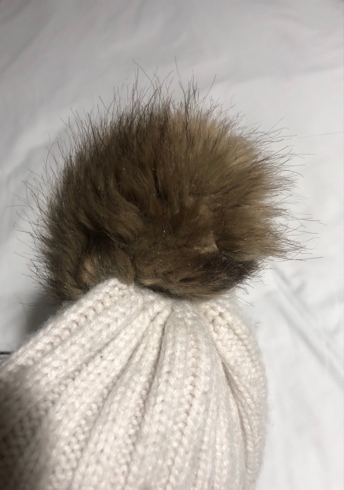 Kürk Detaylı Bej Kadın Bere - Görsel 2