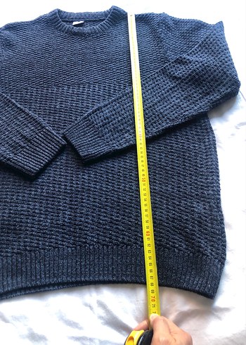 Gri lacivert Erkek Örgü Kazak - Görsel 7