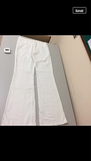 Pantalon beyaz kadife