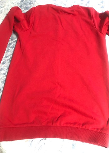 Kız Çocuk Kırmızı Desenli Sweatshirt - Görsel 6