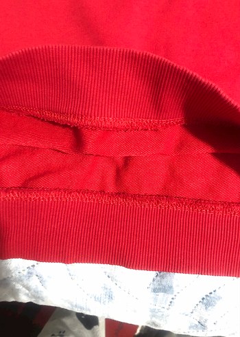 Kız Çocuk Kırmızı Desenli Sweatshirt - Görsel 4