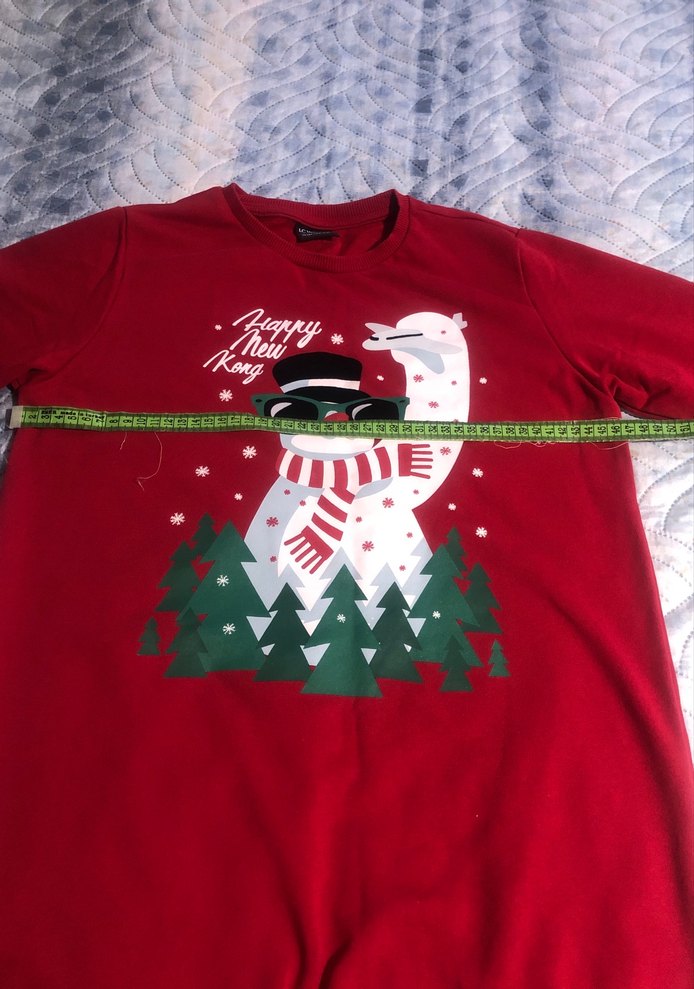 Kız Çocuk Kırmızı Desenli Sweatshirt - Görsel 3