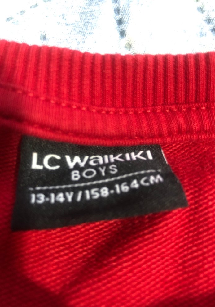 Kız Çocuk Kırmızı Desenli Sweatshirt - Görsel 2