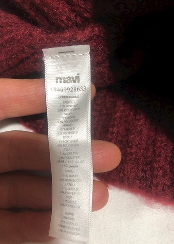 Bordo Kürklü Kadın Bere Mavi marka - Görsel 5